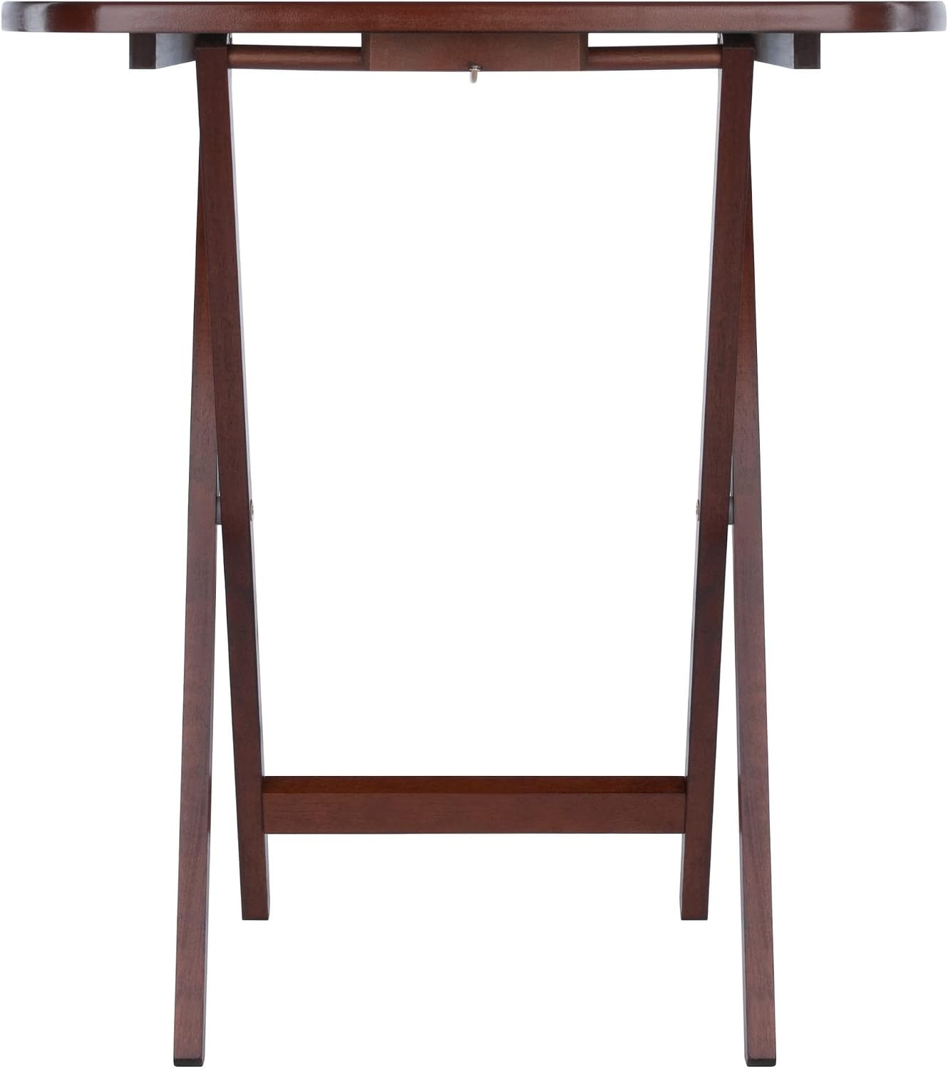 image:imageWinsome Corbett Set of 2 Oversized Foldable Snack Tables Easy to Store Portable Fold Up Table Set for Kitchen Living Room TV Dining Crafts Puzzles Work From HomeAntique Walnut