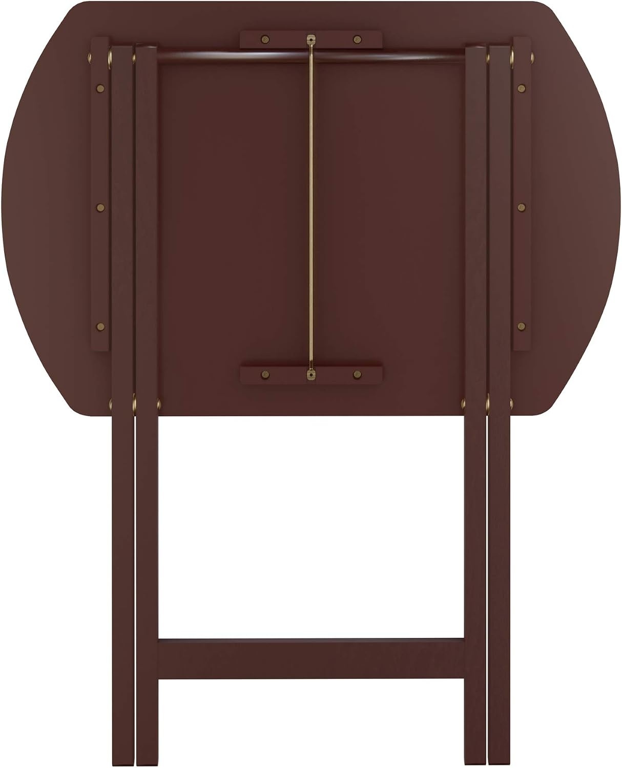 image:imageWinsome Corbett Set of 2 Oversized Foldable Snack Tables Easy to Store Portable Fold Up Table Set for Kitchen Living Room TV Dining Crafts Puzzles Work From HomeAntique Walnut