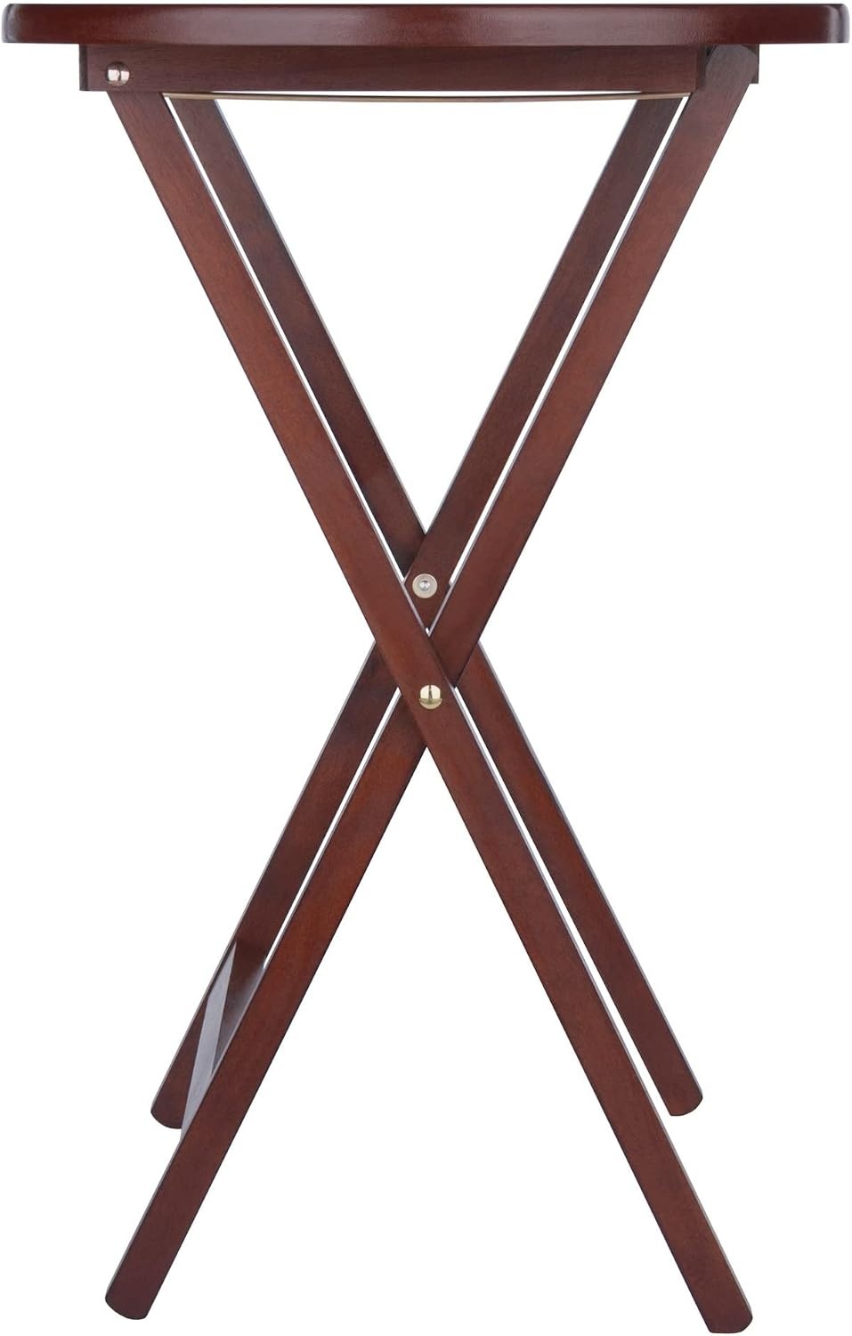 image:imageWinsome Corbett Set of 2 Oversized Foldable Snack Tables Easy to Store Portable Fold Up Table Set for Kitchen Living Room TV Dining Crafts Puzzles Work From HomeAntique Walnut