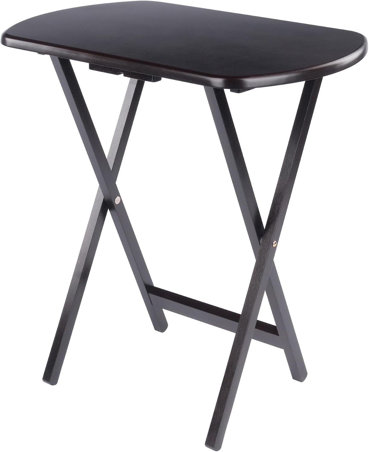 image:imageWinsome Corbett Set of 2 Oversized Foldable Snack Tables Easy to Store Portable Fold Up Table Set for Kitchen Living Room TV Dining Crafts Puzzles Work From HomeCoffee