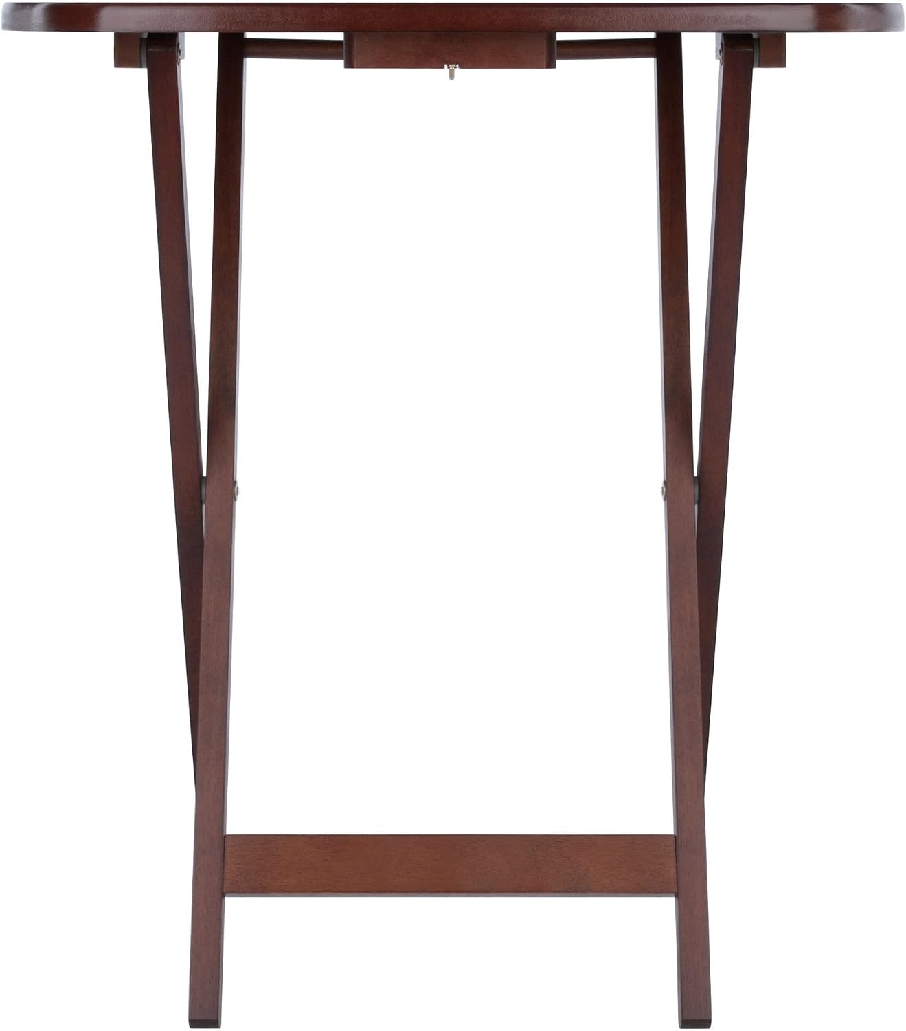 image:imageWinsome Corbett Set of 2 Oversized Foldable Snack Tables Easy to Store Portable Fold Up Table Set for Kitchen Living Room TV Dining Crafts Puzzles Work From HomeAntique Walnut