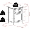 image:imageWinsome 25 x 189 x 1496Inch Wood Night StandAccent Table Brown 94215Brown