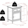 image:imageWinsome 25 x 189 x 1496Inch Wood Night StandAccent Table Brown 94215Natural