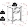 image:imageWinsome 25 x 189 x 1496Inch Wood Night StandAccent Table Brown 94215White
