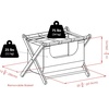 image:imageWinsome 92535 Dora Wood Foldable Luggage Rack with Removable Fabric Basket Espresso