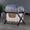 image:imageWinsome 92535 Dora Wood Foldable Luggage Rack with Removable Fabric Basket Espresso