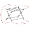 image:imageWinsome 92535 Dora Wood Foldable Luggage Rack with Removable Fabric Basket Espresso