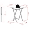 image:imageWinsome Alex Set of 2 Foldable Snack Tables Easy to Store Small Portable Fold Up Table Set for Kitchen Living Room TV Dining Crafts Puzzles Work From Home