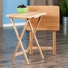 image:imageWinsome Alex Set of 2 Foldable Snack Tables Easy to Store Small Portable Fold Up Table Set for Kitchen Living Room TV Dining Crafts Puzzles Work From Home