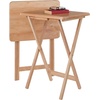 image:imageWinsome Alex Set of 2 Foldable Snack Tables Easy to Store Small Portable Fold Up Table Set for Kitchen Living Room TV Dining Crafts Puzzles Work From Home