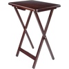 image:imageWinsome Alex Set of 4 Foldable Snack Tables Easy to Store Small Portable Fold Up Table Set for Kitchen Living Room TV Dining Crafts Puzzles Work From Home