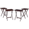 image:imageWinsome Alex Set of 4 Foldable Snack Tables Easy to Store Small Portable Fold Up Table Set for Kitchen Living Room TV Dining Crafts Puzzles Work From Home