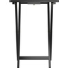 image:imageWinsome Alex Set of 4 Foldable Snack Tables with Storage Rack 26 in Black Easy to Store Portable Fold Up Table Set for Kitchen Living Room TV Dining Crafts Puzzles Work From Home
