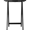 image:imageWinsome Alex Set of 4 Foldable Snack Tables with Storage Rack 26 in Black Easy to Store Portable Fold Up Table Set for Kitchen Living Room TV Dining Crafts Puzzles Work From Home