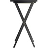 image:imageWinsome Alex Set of 4 Foldable Snack Tables with Storage Rack 26 in Black Easy to Store Portable Fold Up Table Set for Kitchen Living Room TV Dining Crafts Puzzles Work From Home