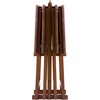 image:imageWinsome Alex Set of 4 Foldable Snack Tables with Storage Rack in Walnut Easy to Store Portable Fold Up Table Set for Kitchen Living Room TV Dining Crafts Puzzles Work From Home