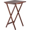 image:imageWinsome Alex Set of 4 Foldable Snack Tables with Storage Rack in Walnut Easy to Store Portable Fold Up Table Set for Kitchen Living Room TV Dining Crafts Puzzles Work From Home