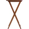 image:imageWinsome Alex Set of 4 Foldable Snack Tables with Storage Rack in Walnut Easy to Store Portable Fold Up Table Set for Kitchen Living Room TV Dining Crafts Puzzles Work From Home
