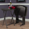 image:imageWinsome Anila Snack Table Set with Storage Rack Fan Shaped for Living Room 26 Coffee Set of 4 Tables