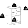 image:imageWinsome Ava model name Accent Table Black 158 x 127 x 237 inches