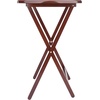 image:imageWinsome Corbett Set of 2 Oversized Foldable Snack Tables Easy to Store Portable Fold Up Table Set for Kitchen Living Room TV Dining Crafts Puzzles Work From HomeWalnut