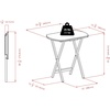 image:imageWinsome Corbett Set of 2 Oversized Foldable Snack Tables Easy to Store Portable Fold Up Table Set for Kitchen Living Room TV Dining Crafts Puzzles Work From HomeWhite