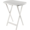 image:imageWinsome Corbett Set of 2 Oversized Foldable Snack Tables Easy to Store Portable Fold Up Table Set for Kitchen Living Room TV Dining Crafts Puzzles Work From HomeWhite
