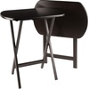 image:imageWinsome Corbett Set of 2 Oversized Foldable Snack Tables Easy to Store Portable Fold Up Table Set for Kitchen Living Room TV Dining Crafts Puzzles Work From HomeCoffee