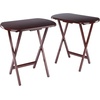 image:imageWinsome Corbett Set of 2 Oversized Foldable Snack Tables Easy to Store Portable Fold Up Table Set for Kitchen Living Room TV Dining Crafts Puzzles Work From HomeWalnut