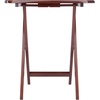 image:imageWinsome Corbett Set of 2 Oversized Foldable Snack Tables Easy to Store Portable Fold Up Table Set for Kitchen Living Room TV Dining Crafts Puzzles Work From HomeWalnut
