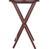 image:imageWinsome Corbett Set of 2 Oversized Foldable Snack Tables Easy to Store Portable Fold Up Table Set for Kitchen Living Room TV Dining Crafts Puzzles Work From HomeAntique Walnut