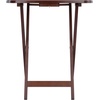image:imageWinsome Corbett Set of 2 Oversized Foldable Snack Tables Easy to Store Portable Fold Up Table Set for Kitchen Living Room TV Dining Crafts Puzzles Work From HomeAntique Walnut
