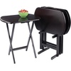 image:imageWinsome Corbett Set of 2 Oversized Foldable Snack Tables Easy to Store Portable Fold Up Table Set for Kitchen Living Room TV Dining Crafts Puzzles Work From HomeCoffee