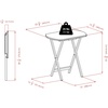 image:imageWinsome Corbett Set of 2 Oversized Foldable Snack Tables Easy to Store Portable Fold Up Table Set for Kitchen Living Room TV Dining Crafts Puzzles Work From HomeWalnut