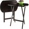 image:imageWinsome Corbett Set of 2 Oversized Foldable Snack Tables Easy to Store Portable Fold Up Table Set for Kitchen Living Room TV Dining Crafts Puzzles Work From HomeCoffee