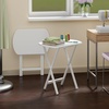 image:imageWinsome Corbett Set of 2 Oversized Foldable Snack Tables Easy to Store Portable Fold Up Table Set for Kitchen Living Room TV Dining Crafts Puzzles Work From HomeWhite