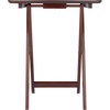 image:imageWinsome Darlene Set of 2 Foldable Snack Tables 26 in Walnut Easy to Store Portable Fold Up Table Set for Kitchen Living Room TV Dining Crafts Puzzles Work From Home
