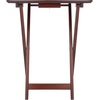 image:imageWinsome Darlene Set of 2 Foldable Snack Tables 26 in Walnut Easy to Store Portable Fold Up Table Set for Kitchen Living Room TV Dining Crafts Puzzles Work From Home