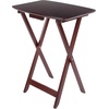 image:imageWinsome Darlene Set of 2 Foldable Snack Tables 26 in Walnut Easy to Store Portable Fold Up Table Set for Kitchen Living Room TV Dining Crafts Puzzles Work From Home