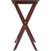 image:imageWinsome Darlene Set of 2 Foldable Snack Tables 26 in Walnut Easy to Store Portable Fold Up Table Set for Kitchen Living Room TV Dining Crafts Puzzles Work From Home