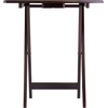 image:imageWinsome Dylan Set of 4 Oversized Foldable Snack Tables with Storage Rack 26 in Espresso Easy to Store Portable Fold Up Table Set for Kitchen Living Room TV Dining Crafts Puzzles Work From HomeEspresso