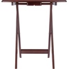 image:imageWinsome Dylan Set of 4 Oversized Foldable Snack Tables with Storage Rack 26 in Espresso Easy to Store Portable Fold Up Table Set for Kitchen Living Room TV Dining Crafts Puzzles Work From HomeWalnut