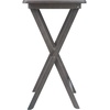 image:imageWinsome Dylan Set of 4 Oversized Foldable Snack Tables with Storage Rack 26 in Espresso Easy to Store Portable Fold Up Table Set for Kitchen Living Room TV Dining Crafts Puzzles Work From HomeOyster Gray Brown Base