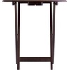 image:imageWinsome Dylan Set of 4 Oversized Foldable Snack Tables with Storage Rack 26 in Espresso Easy to Store Portable Fold Up Table Set for Kitchen Living Room TV Dining Crafts Puzzles Work From HomeEspresso