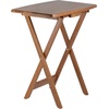 image:imageWinsome Dylan Set of 4 Oversized Foldable Snack Tables with Storage Rack 26 in Espresso Easy to Store Portable Fold Up Table Set for Kitchen Living Room TV Dining Crafts Puzzles Work From HomeTeak