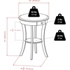 image:imageWinsome Dylan Set of 4 Oversized Foldable Snack Tables with Storage Rack 26 in Espresso Easy to Store Portable Fold Up Table Set for Kitchen Living Room TV Dining Crafts Puzzles Work From HomeTeak
