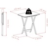 image:imageWinsome Dylan Set of 4 Oversized Foldable Snack Tables with Storage Rack 26 in Espresso Easy to Store Portable Fold Up Table Set for Kitchen Living Room TV Dining Crafts Puzzles Work From HomeOyster Gray Brown Base