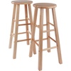 image:imageWinsome Element 2Piece Counter Stool Set 29 in Walnut Classic Backless Bar Chairs for Kitchen amp Dining Room Seating Timeless Essential Furniture for Home Dorm ApartmentsNatural