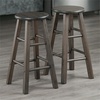 image:imageWinsome Element 2Piece Counter Stool Set 29 in Walnut Classic Backless Bar Chairs for Kitchen amp Dining Room Seating Timeless Essential Furniture for Home Dorm ApartmentsOyster Gray