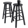image:imageWinsome Element 2Piece Counter Stool Set 29 in Walnut Classic Backless Bar Chairs for Kitchen amp Dining Room Seating Timeless Essential Furniture for Home Dorm ApartmentsBlack